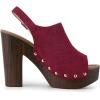 imageAllegra K Womens Open Toe Slingback Platform Chunky Heels SandalsBurgundy