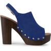 imageAllegra K Womens Open Toe Slingback Platform Chunky Heels SandalsDark Blue
