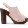 imageAllegra K Womens Open Toe Slingback Platform Chunky Heels SandalsDust Pink
