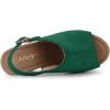 imageAllegra K Womens Open Toe Slingback Platform Chunky Heels SandalsGreen