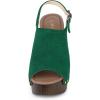 imageAllegra K Womens Open Toe Slingback Platform Chunky Heels SandalsGreen