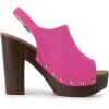 imageAllegra K Womens Open Toe Slingback Platform Chunky Heels SandalsHot Pink