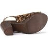imageAllegra K Womens Open Toe Slingback Platform Chunky Heels SandalsLeopard