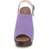 imageAllegra K Womens Open Toe Slingback Platform Chunky Heels SandalsPurple