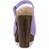 imageAllegra K Womens Open Toe Slingback Platform Chunky Heels SandalsPurple