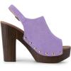 imageAllegra K Womens Open Toe Slingback Platform Chunky Heels SandalsPurple