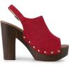 imageAllegra K Womens Open Toe Slingback Platform Chunky Heels SandalsRed