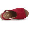 imageAllegra K Womens Open Toe Slingback Platform Chunky Heels SandalsRed