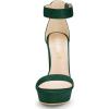 imageAllegra K Womens Platform High Heel Ankle Strap Chunky Heels SandalsDark Green