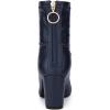 imageAllegra K Womens Pointy Toe Back Zip Block Heel Ankle BootsDark Blue