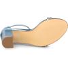 imageAllegra K Womens Rhinestone Ankle Strap Chunky Heels SandalsBlue