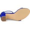imageAllegra K Womens Rhinestone Ankle Strap Chunky Heels SandalsDeep Blue