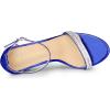 imageAllegra K Womens Rhinestone Ankle Strap Chunky Heels SandalsDeep Blue