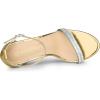 imageAllegra K Womens Rhinestone Ankle Strap Chunky Heels SandalsGold