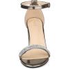 imageAllegra K Womens Rhinestone Ankle Strap Chunky Heels SandalsGunmetal