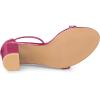 imageAllegra K Womens Rhinestone Ankle Strap Chunky Heels SandalsHot Pink