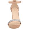 imageAllegra K Womens Rhinestone Ankle Strap Chunky Heels SandalsNude