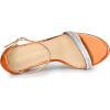 imageAllegra K Womens Rhinestone Ankle Strap Chunky Heels SandalsOrange