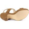 imageAllegra K Womens Slingback Platform Heels Chunky High Heel SandalsBrown