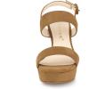 imageAllegra K Womens Slingback Platform Heels Chunky High Heel SandalsBrown
