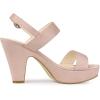 imageAllegra K Womens Slingback Platform Heels Chunky High Heel SandalsDust Pink