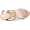 imageAllegra K Womens Slingback Platform Heels Chunky High Heel SandalsDust Pink