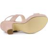 imageAllegra K Womens Slingback Platform Heels Chunky High Heel SandalsDust Pink