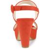 imageAllegra K Womens Slingback Platform Heels Chunky High Heel SandalsOrange