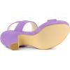 imageAllegra K Womens Slingback Platform Heels Chunky High Heel SandalsPurple