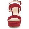 imageAllegra K Womens Slingback Platform Heels Chunky High Heel SandalsRed