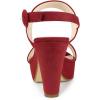 imageAllegra K Womens Slingback Platform Heels Chunky High Heel SandalsRed