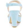 imageAllegra K Womens Slingback Platform Heels Chunky High Heel SandalsSky Blue