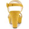 imageAllegra K Womens Slingback Platform Heels Chunky High Heel SandalsYellow