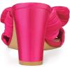 imageAllegra K Womens Slip on Pleated Bow Heels Chunky Heel Slouches Slides SandalsHot Pink