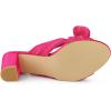 imageAllegra K Womens Slip on Pleated Bow Heels Chunky Heel Slouches Slides SandalsHot Pink