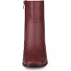 imageAllegra K Womens Square Toe Side Zip Block Heel Ankle BootsBurgundy