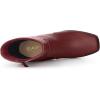 imageAllegra K Womens Square Toe Side Zip Block Heel Ankle BootsBurgundy
