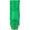 imageAllegra K Womens Square Toe Side Zip Block Heel Ankle BootsGrass Green