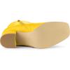 imageAllegra K Womens Square Toe Side Zip Block Heel Ankle BootsYellow