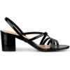 imageAllegra K Womens Strappy Slingback Chunky Heels Slide SandalsBlack