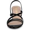 imageAllegra K Womens Strappy Slingback Chunky Heels Slide SandalsBlack