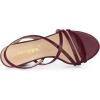 imageAllegra K Womens Strappy Slingback Chunky Heels Slide SandalsBurgundy
