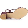 imageAllegra K Womens Strappy Slingback Chunky Heels Slide SandalsBurgundy
