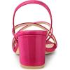 imageAllegra K Womens Strappy Slingback Chunky Heels Slide SandalsHot Pink