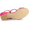 imageAllegra K Womens Strappy Slingback Chunky Heels Slide SandalsHot Pink