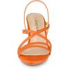 imageAllegra K Womens Strappy Slingback Chunky Heels Slide SandalsOrange