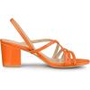 imageAllegra K Womens Strappy Slingback Chunky Heels Slide SandalsOrange