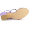 imageAllegra K Womens Strappy Slingback Chunky Heels Slide SandalsPurple