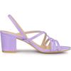 imageAllegra K Womens Strappy Slingback Chunky Heels Slide SandalsPurple
