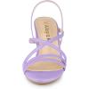 imageAllegra K Womens Strappy Slingback Chunky Heels Slide SandalsPurple